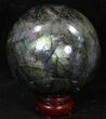 Flashy Labradorite Sphere - Great Color Play #32072-1